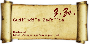 Gyöpös Zsófia névjegykártya